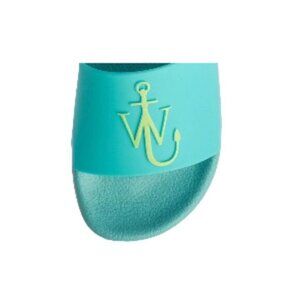 JW Anderson Men's Logo Pool Slide Sandals Luxury Brand Blue 43 NWT